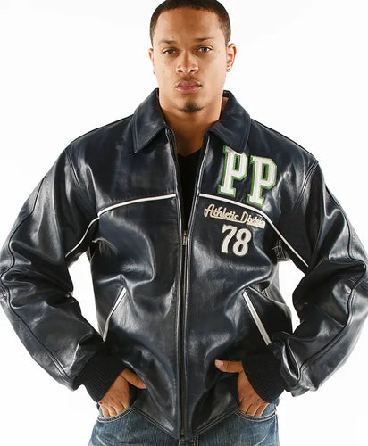 Pelle Pelle Athletic Division Real Leather Black Jacket
