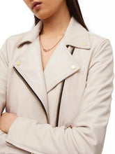 Load image into Gallery viewer, Womens Delby Ivory White Leather Jacket
