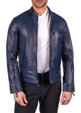 Load image into Gallery viewer, Men&#39;s Slim Fit Genuine Biker Leather Jacket
