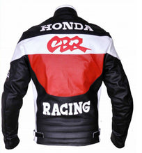 Load image into Gallery viewer, Honda CBR Red &amp; Black Biker Leather Jacket

