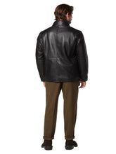 Load image into Gallery viewer, Mens Designer Black Bomber Leather Jacket
