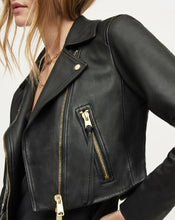 Load image into Gallery viewer, Womens Black Slim Fit Biker Jacket

