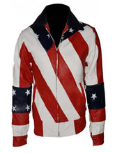 Load image into Gallery viewer, Independence Day Women American Flag Leather Jacket
