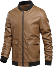 Load image into Gallery viewer, Mens Casual Collar Short Leather Jackets
