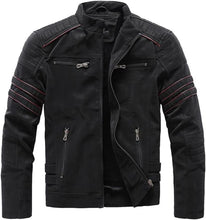 Load image into Gallery viewer, Men&#39;s Casual Zipper Pockets Biker Jacket
