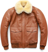 Load image into Gallery viewer, Men&#39;s Thick Quilted Winter Bomber Leather Jacket
