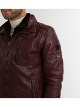Load image into Gallery viewer, Mens Stylish Roast Beef Leather Biker Jacket
