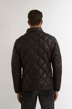Load image into Gallery viewer, Mens Stylish Coffee Brown Leather Puffer Jacket
