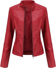 Load image into Gallery viewer, Women&#39;s Trendy Short Moto Leather Jacket
