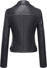 Load image into Gallery viewer, Women’s Stylish Black Moto Jacket
