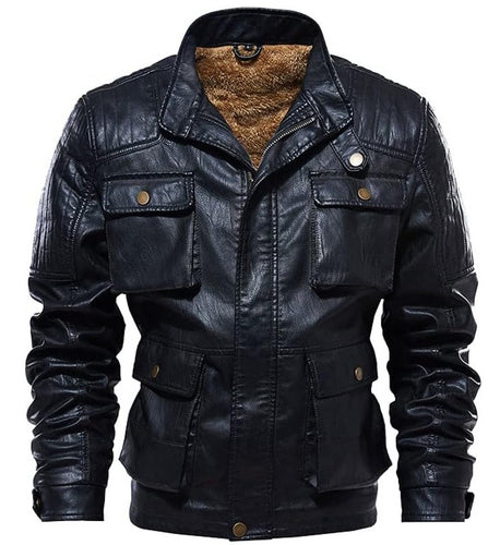 Men's Winter Warm Casual Genuine Lather Jacket
