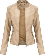 Load image into Gallery viewer, Women&#39;s Trendy Short Moto Leather Jacket
