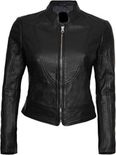Load image into Gallery viewer, Women’s Glamorous Black Leather Jacket

