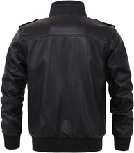 Load image into Gallery viewer, Men&#39;s Casual Full Zip Moto Bomber jacket
