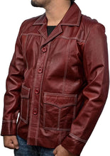 Load image into Gallery viewer, Men&#39;s Thick Stylish Maroon Leather Jacket
