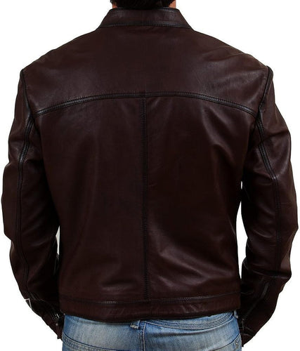 Men's Slim fit Genuine Leather Biker Jacket