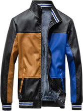 Load image into Gallery viewer, Men&#39;s Casual Multicolor Biker Leather Jacket
