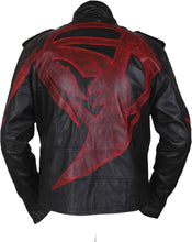 Load image into Gallery viewer, Men&#39;s Black &amp; Red Gaming Genuine Leather Jacket
