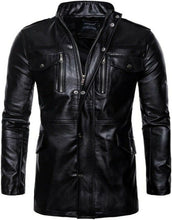 Load image into Gallery viewer, Men&#39;s Stylish Slim Fit Biker Trench Coat
