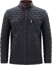 Load image into Gallery viewer, Men&#39;s Quilted  Real Leather Jacket
