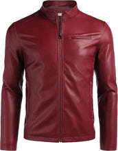 Load image into Gallery viewer, Mens Casual Lightweight Leather Jacket
