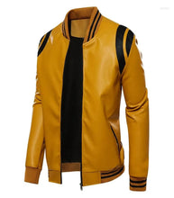 Load image into Gallery viewer, Mens Casual  Color-Block Patches Bomber jacket
