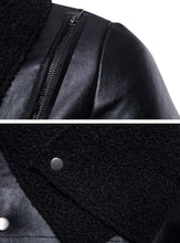 Load image into Gallery viewer, Men&#39;s Asymmetrical Shearling Leather Jacket
