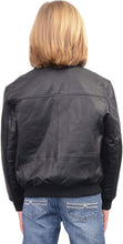 Load image into Gallery viewer, Kid Boy Black Leather Bomber Jacket
