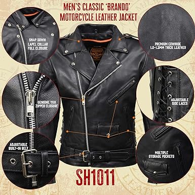 Men s Brando Motorcycle Jacket