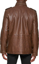 Load image into Gallery viewer, Men&#39;s 4-Pocket Brown Real Leather Jacket
