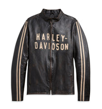 Load image into Gallery viewer, Harley-Davidson Men&#39;s Sleeve Stripe Leather Jacket
