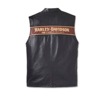 Load image into Gallery viewer, Harley Davidson Black Leather Vest
