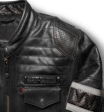Load image into Gallery viewer, Harley-Davidson H-D Triple Vent System Wick Twister Leather Jacket
