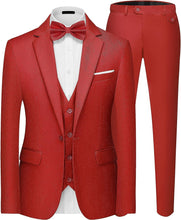 Load image into Gallery viewer, Men&#39;s Elegant Slim Fit Single Brested 3 Pieces Suit
