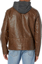 Load image into Gallery viewer, Men’s Stylish Pure Leather Hooded Jacket
