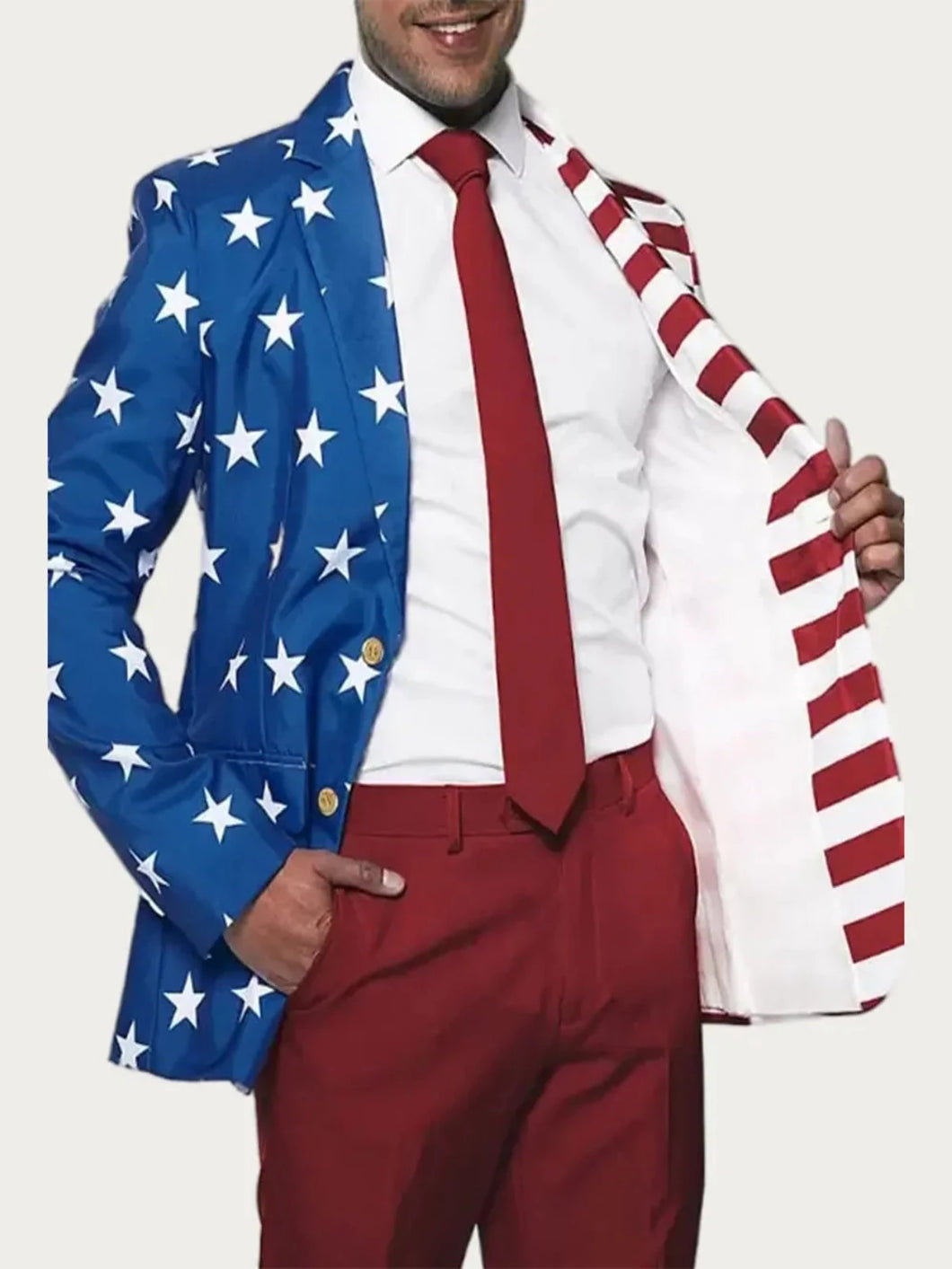 New Men’s American Flag Suit