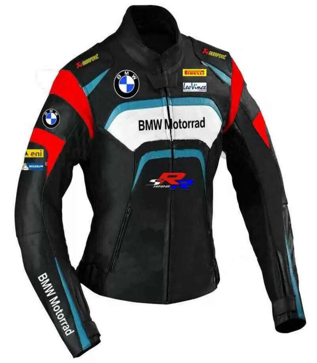 BMW Motorrad By Gsxr Black Leather Biker Jacket