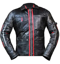 Load image into Gallery viewer, Men Classic Vintage Black Motorcycle Biker Leather Jacket
