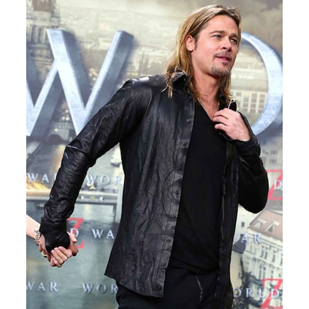 Brad Pitt World War Z Black Jacket