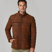 Load image into Gallery viewer, New Mens Brown Sheepskin Leather Jacket
