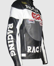 Load image into Gallery viewer, Honda CBR Black &amp; Grey Racer Biker Leather Jacket
