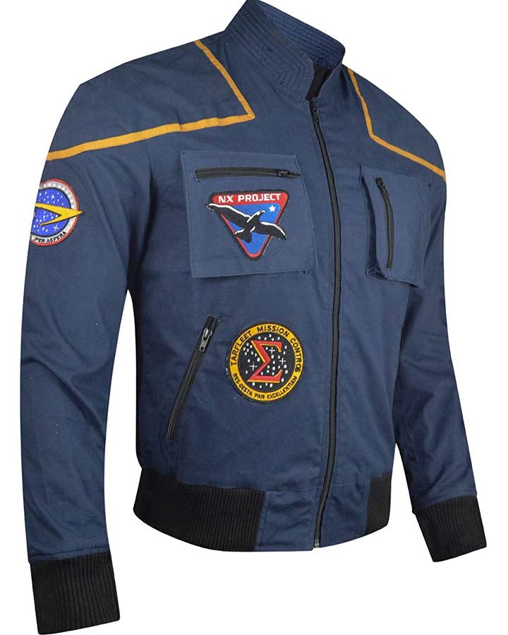 Captain Jonathan Archer Star Trek Enterprise Blue Flight Cotton Jacket