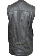 Load image into Gallery viewer, Men&#39;s Black Genuine Leather Hunter Vest

