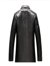 Load image into Gallery viewer, Men&#39;s Black Genuine Lambskin Blazer Coat
