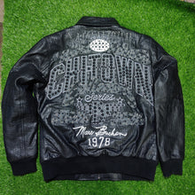 Load image into Gallery viewer, Men Chi Town Pelle Pelle Black Leather Jacket
