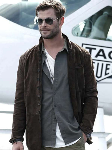 Extraction Chris Hemsworth Brown Real Leather Jacket