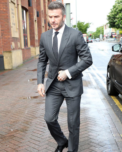 David Beckham Grey Suit
