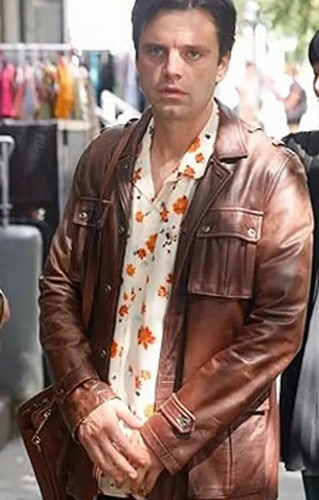 Sebastian Stan A Different Man 2024 Brown Jacket
