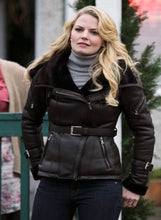 Load image into Gallery viewer, Once Upon a Time Emma Swan Black Leather Jacket
