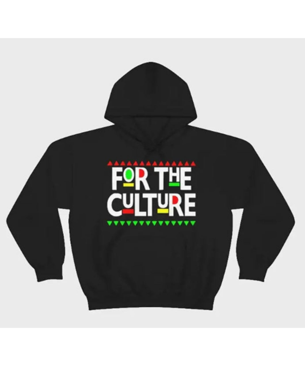 Unisex For The Culture Printed Black Hoodie
